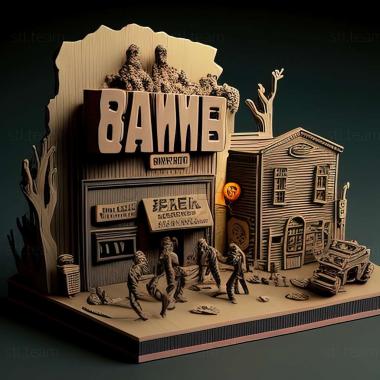 3D model ZOMBIE TOWN AHHH game (STL)